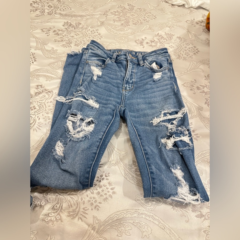 000 regular American eagle super high rise jegging 😊